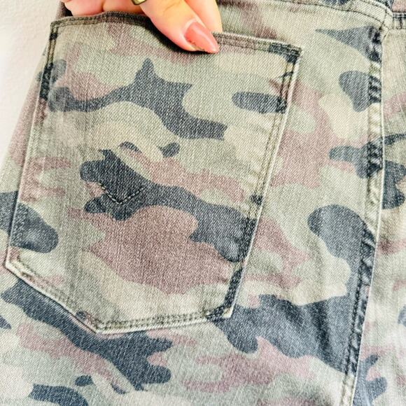 HUDSON Tan Olive Camo Print Barbara High Rise Super Skinny Leg Denim Jeans 29 - Picture 5 of 15